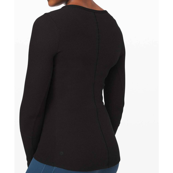 Lululemon Close Call Black Thermal Henley Long Sleeve Small 4/6 - Picture 10 of 10